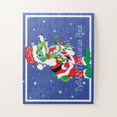 Puzzle de Noël TySANTAsaurus Rex 30 gros PIeces (Vertical)