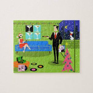 Puzzle de Noël urbain rétro