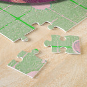 Puzzle de Noël vert violet rétro (Côté)