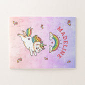 Puzzle de nom de chat mignon Kawaii (Horizontal)