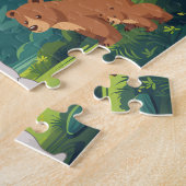 Puzzle de nom d'enfant de forêt personnalisé (Côté)