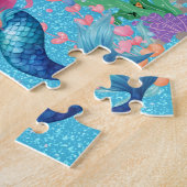Puzzle de nom d'enfant de sirène personnalisée (Côté)