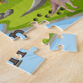 Puzzle de nom d'enfant dinosaure (Côté)