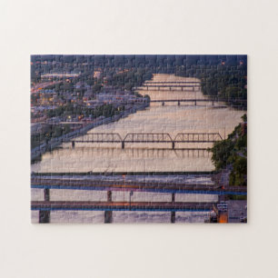 Puzzle De nombreux ponts enjambent la rivière Grand, vue