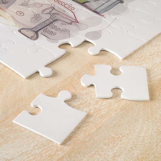 Puzzle de papier de chimie (Côté)