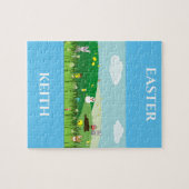 Puzzle de Pâques avec nom personnalisé. (Horizontal)