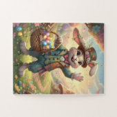Puzzle de Pâques pour enfants - Lapin de Pâques - (Horizontal)