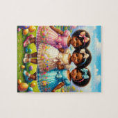 Puzzle de Pâques pour filles d'Amérique d'Afrique (Horizontal)