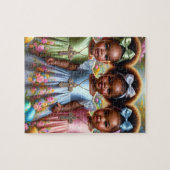 Puzzle de Pâques pour filles d'Amérique d'Afrique (Horizontal)