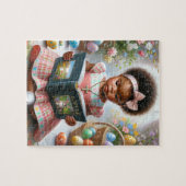 Puzzle de Pâques pour filles d'Amérique d'Afrique (Horizontal)