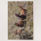 Puzzle de paysage de chevaux sauvages (Vertical)