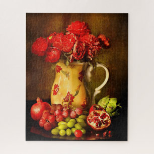 Puzzle de peinture à l'huile de fleurs vintages
