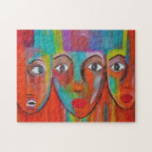 Puzzle de peinture à l'huile pour femmes africaine (Horizontal)