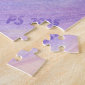 Puzzle de peinture abstraite violette et rose (Côté)