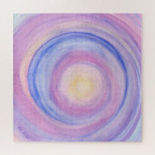 Puzzle de peinture abstraite violette et rose (Horizontal)