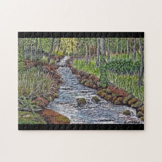 Puzzle de peinture acrylique Mountain Stream (Horizontal)