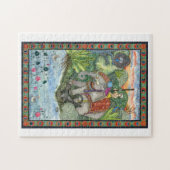 Puzzle de peinture d'aquarelle du livre II de (Horizontal)