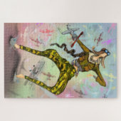 Puzzle de peinture de pilote de fille (Horizontal)