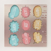 Puzzle de pensée positive - Texte personnalisé (Horizontal)