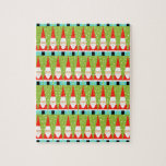 Puzzle de Père Noël géométrique rétro<br><div class="desc">Quoi que vous regardiez, ce Puzzle de Père Noël Géométrique Retro est pur vacances fantastique! Ce sont des rangées de Santas. Non, ce sont des rangées d’arbres de Noël. Non, ce sont des rangées de Santas en forme de sapins de Noël et des rangées d’arbres de Noël vert et joyeux,...</div>