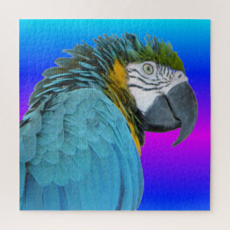Puzzle de perroquets : Macaw jaune bleu