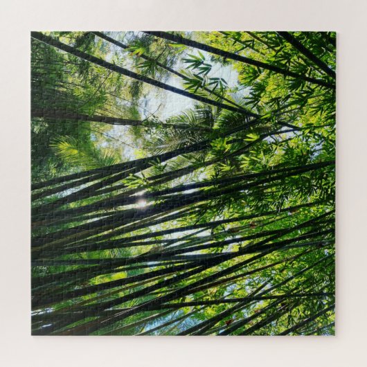 Puzzle de photo feuillage vert jungle bambou (Horizontal)