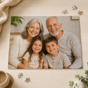 Puzzle de photos de famille personnalisé pour gran