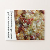 Puzzle de pizza avec citation espagnole (español). (Horizontal)