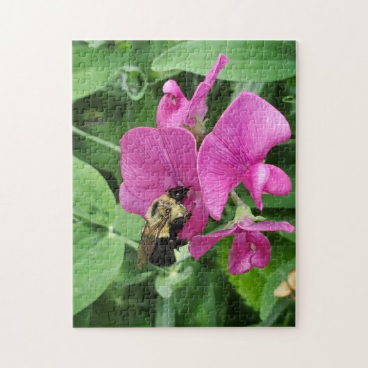 Puzzle de pois doux et d'abeilles (Vertical)