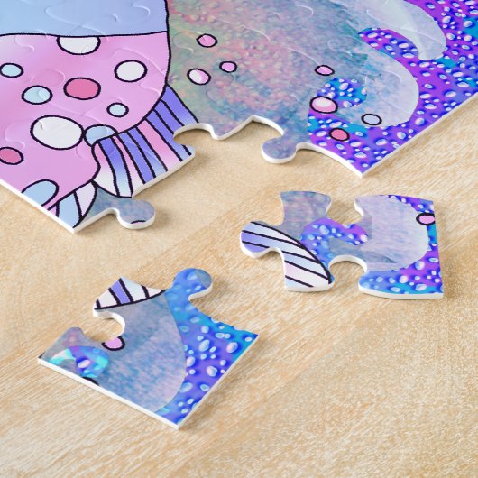 Puzzle de poisson bleu (Côté)