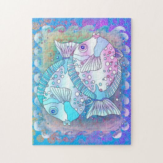 Puzzle de poisson bleu (Vertical)