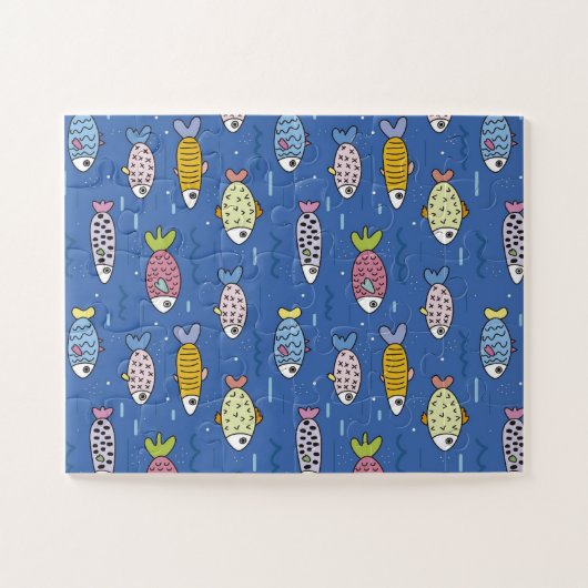 Puzzle de poisson coloré (Horizontal)