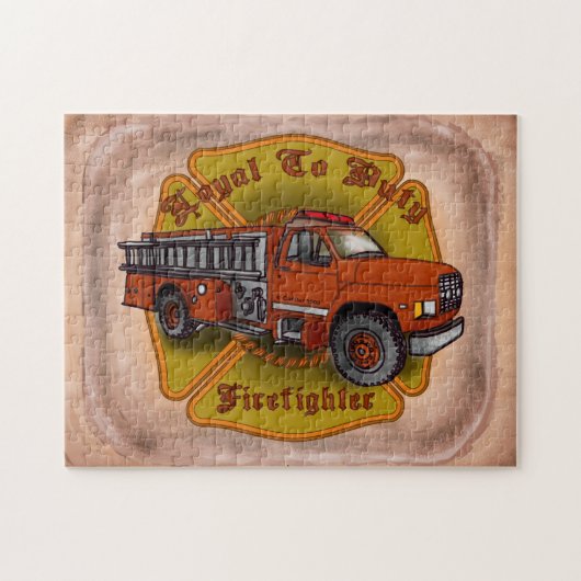 Puzzle de pompier Loyal To Duty Fire Truck (Horizontal)