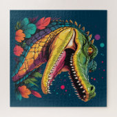 Puzzle de portrait crocodile coloré (Horizontal)