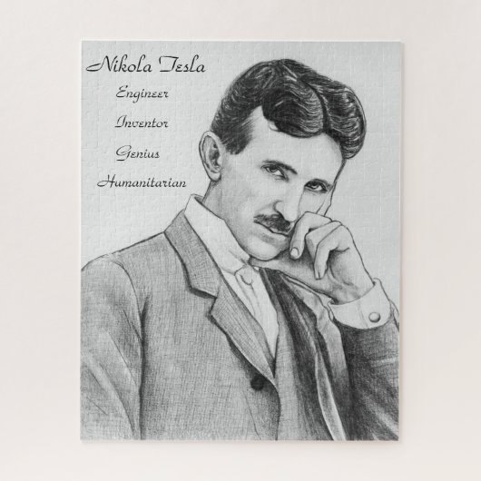 Puzzle de portrait de Nikola Tesla 520 morceaux (Vertical)