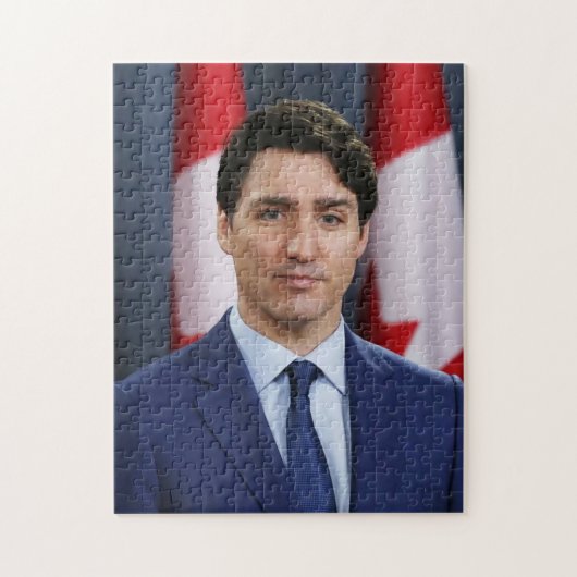 Puzzle de portrait du Premier ministre Justin Trud (Vertical)