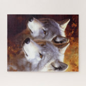 Puzzle de portrait Loups blancs (Horizontal)