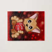 Puzzle De puppy houdt van je Legpuzzel (Horizontaal)