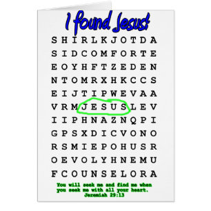 Puzzle de recherche de mot de Jésus