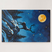 Puzzle de renne majestueux au clair de lune (Horizontal)