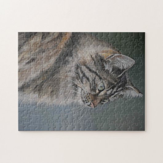 Puzzle de reproduction de chats à long haïl (Horizontal)