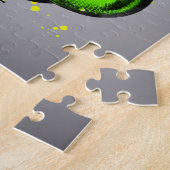 Puzzle de reptile d'aquarelle Python vert (Côté)
