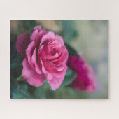 Puzzle de roses roses en forme de Jigsay (Horizontal)