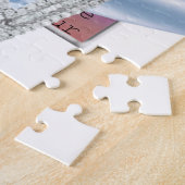 Puzzle de ruban bleu glace Coeurs personnalisés (Côté)