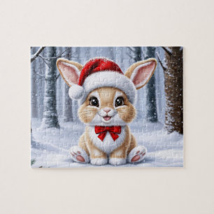 Puzzle de Santa Hat Bunny