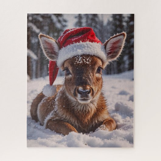 Puzzle de Santa Hat Deer (Vertical)