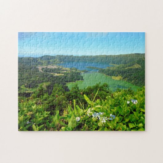 Puzzle de Sete Cidades Açore 11x14 avec la (Horizontal)