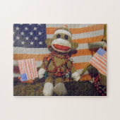 Puzzle de singe de chaussette (Horizontal)