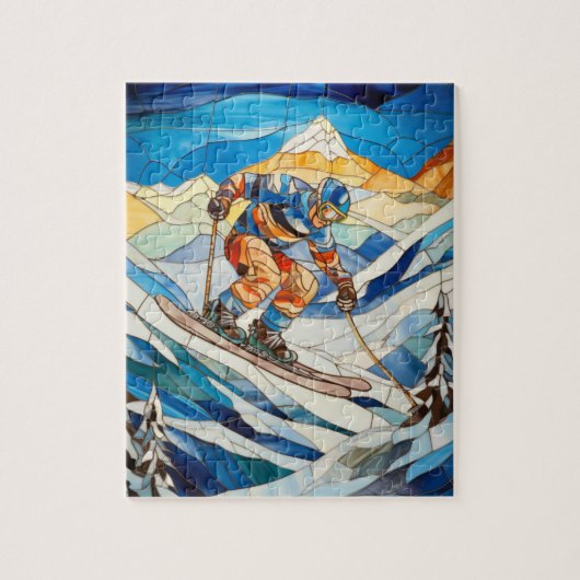 Puzzle de ski de descente (Vertical)