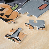 Puzzle de sorcière d'Halloween (Côté)